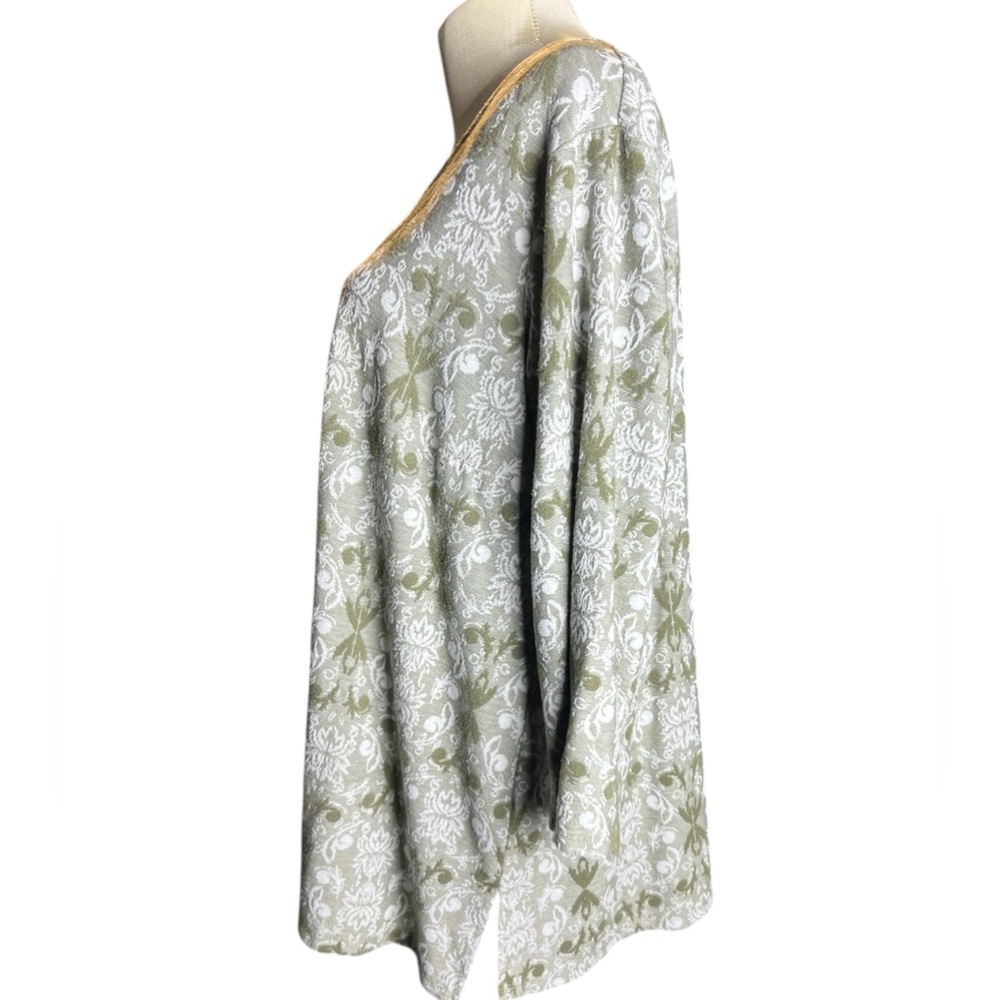 Rose & Olive 2X top sage Green‎ tunic style plus size woven fabric - Picture 3 of 6